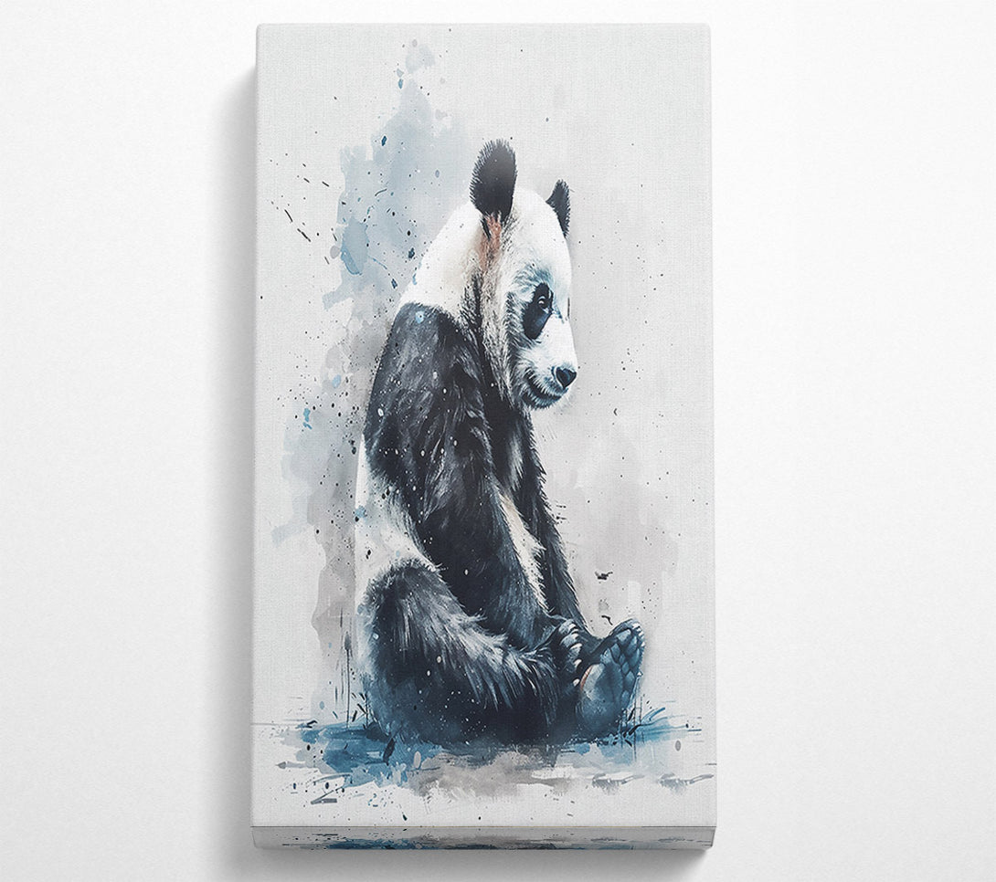  A Canvas Print of Blue Panda Reflection Canvas Art