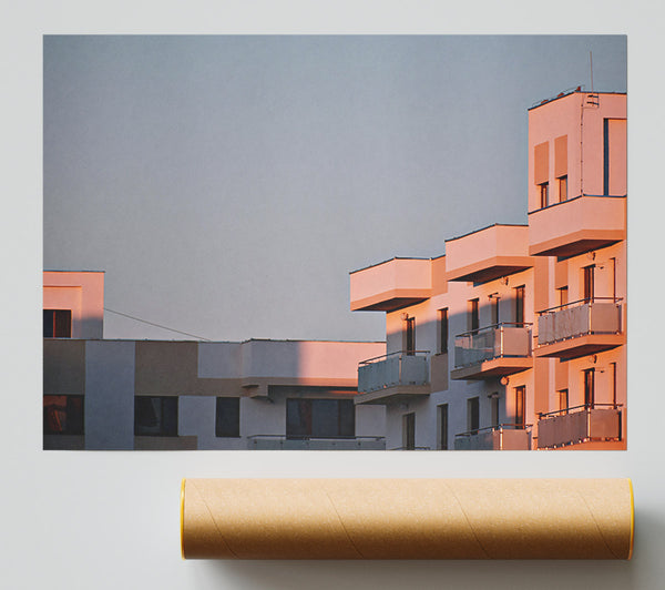 Peachy Sunset Hues Print