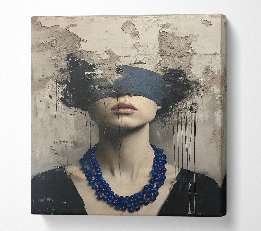  A Canvas Print of Distressed Graffiti Woman Canvas Print