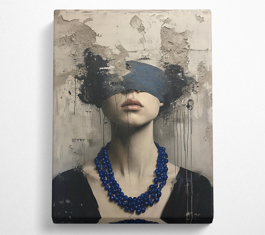  A Canvas Print of Distressed Graffiti Woman Canvas Print