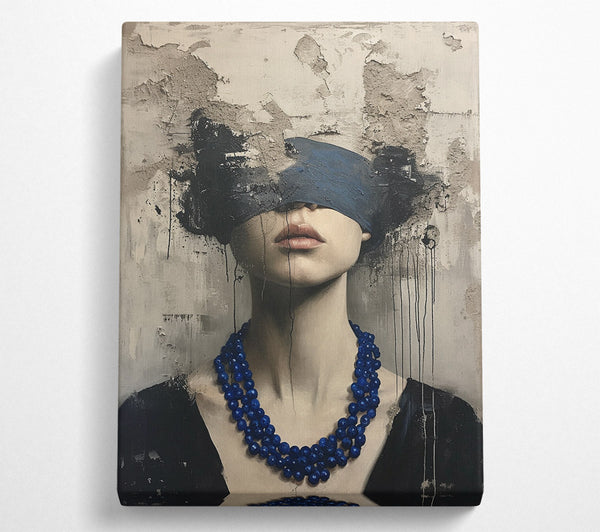  A Canvas Print of Distressed Graffiti Woman Canvas Print