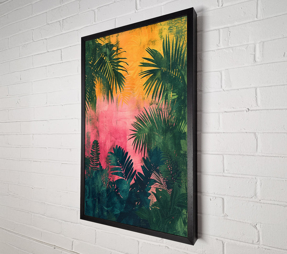  A Canvas Print of Distressed Jungle Canvas Wall Art