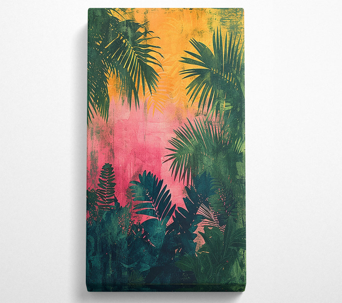  A Canvas Print of Distressed Jungle Canvas Wall Art