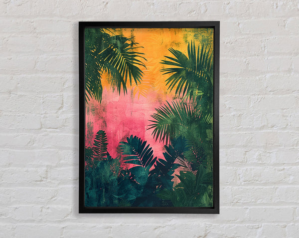 Distressed Jungle Framed Print