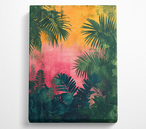  A Canvas Print of Distressed Jungle Canvas Wall Art