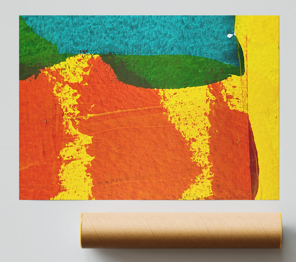Orange And Yellow Strokes Poster