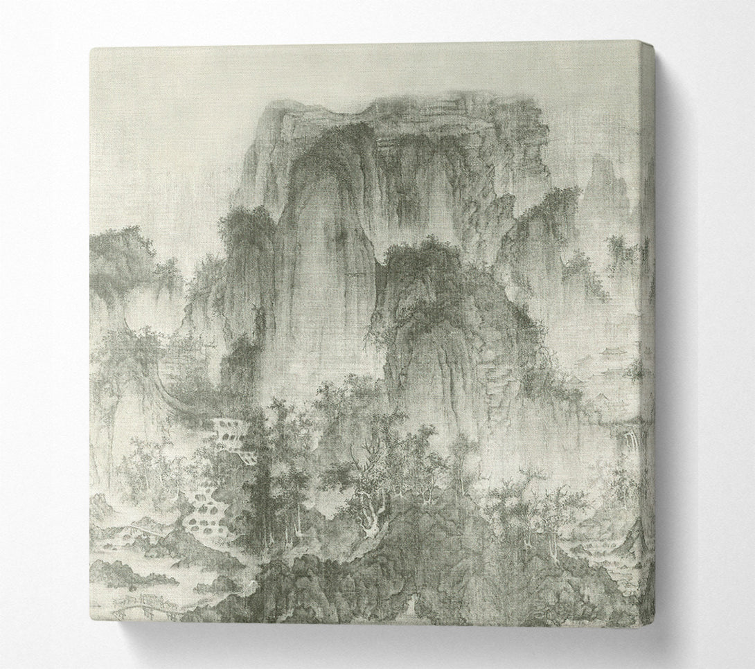  A Canvas Print of Distressed Mountains Canvas Print