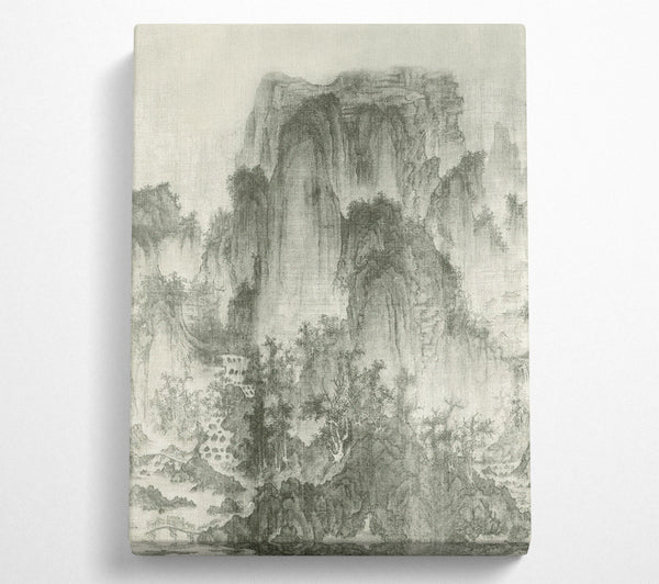  A Canvas Print of Distressed Mountains Canvas Print