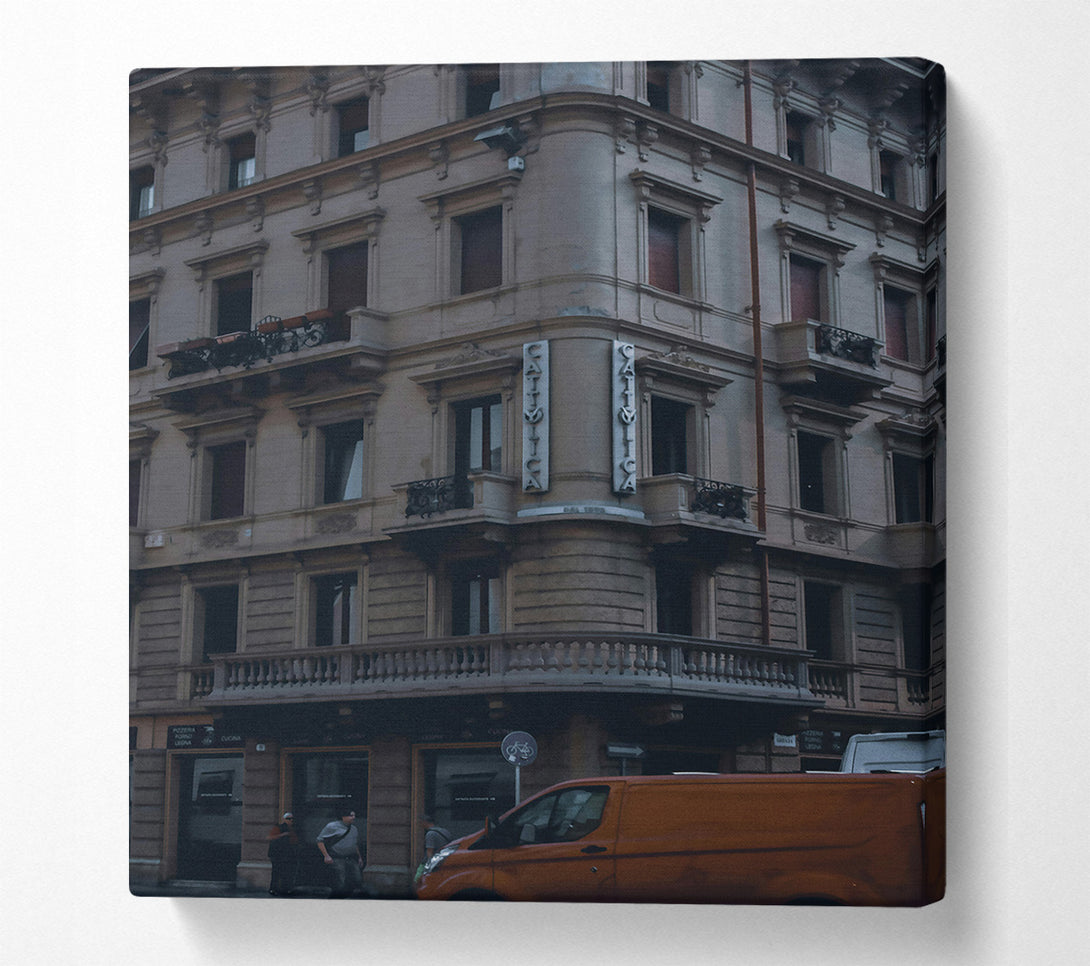  A Canvas Print of Rusty Urban Corner Canvas Wall Art