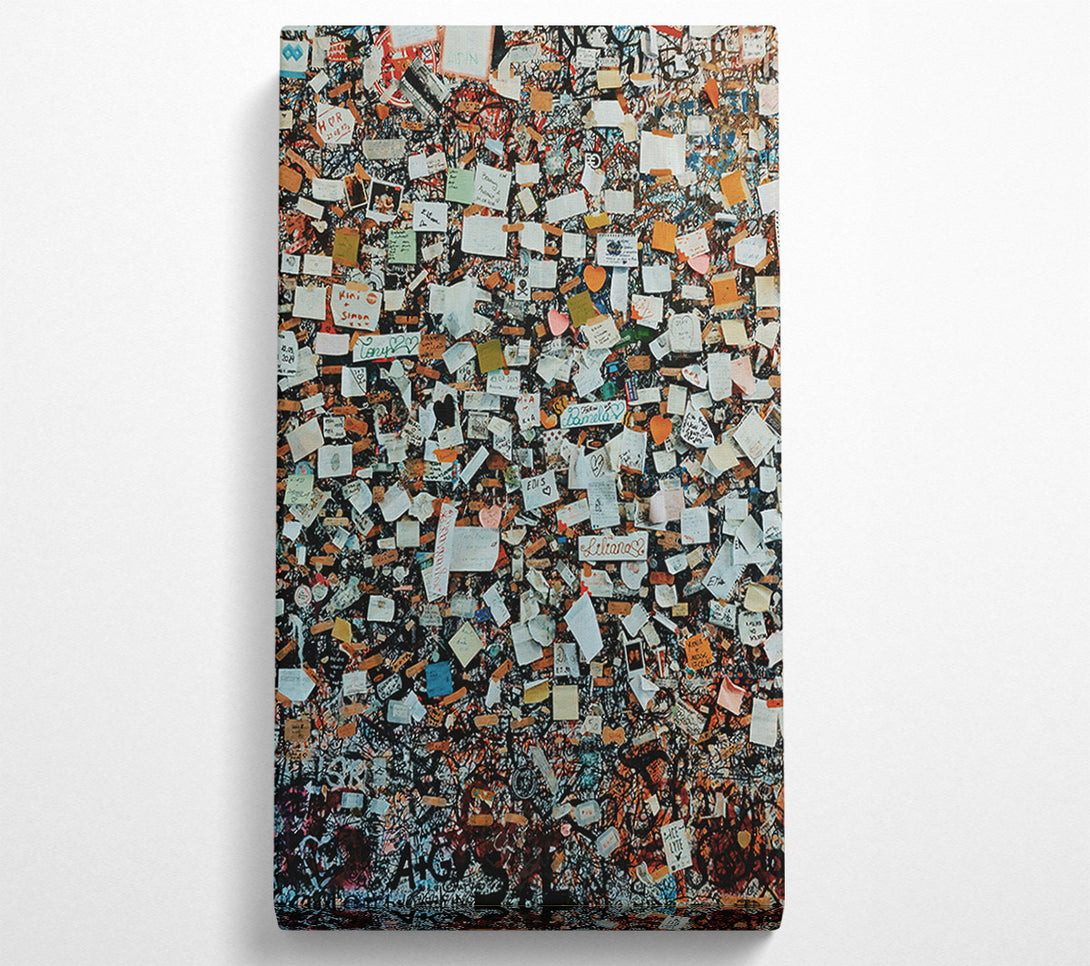  A Canvas Print of Black Wall Of Wishes Canvas Print