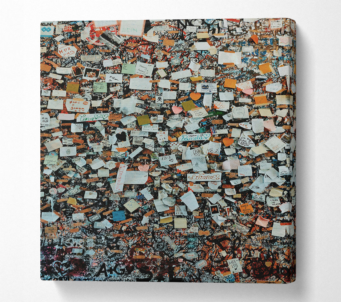  A Canvas Print of Black Wall Of Wishes Canvas Print