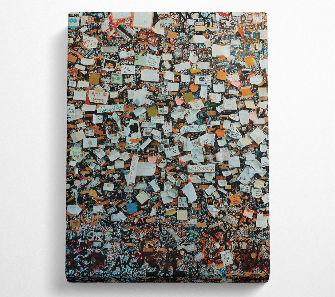  A Canvas Print of Black Wall Of Wishes Canvas Print