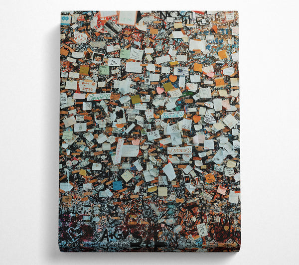  A Canvas Print of Black Wall Of Wishes Canvas Print