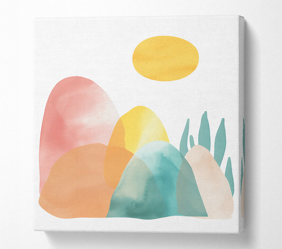  A Canvas Print of Golden Mountain Dreams Canvas Wall Art