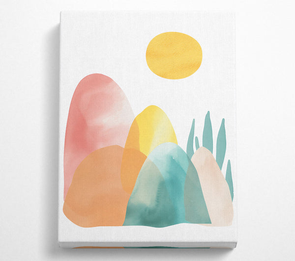  A Canvas Print of Golden Mountain Dreams Canvas Wall Art
