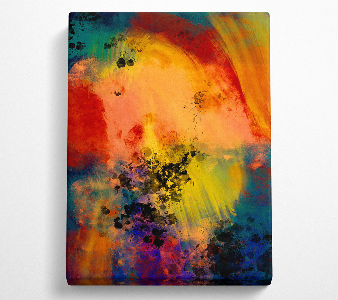  A Canvas Print of Golden Splashes Of Color Canvas Wall Art