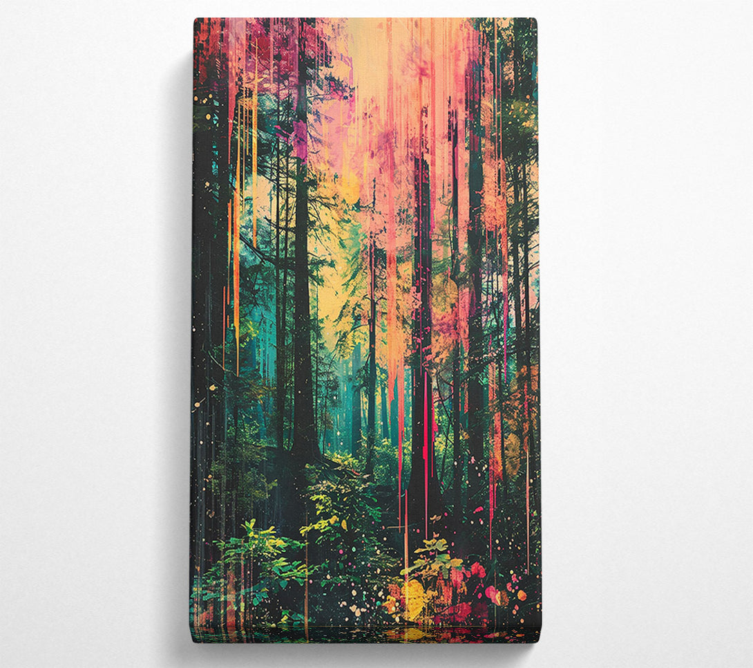  A Canvas Print of Distressed Woodland Walk Canvas Art