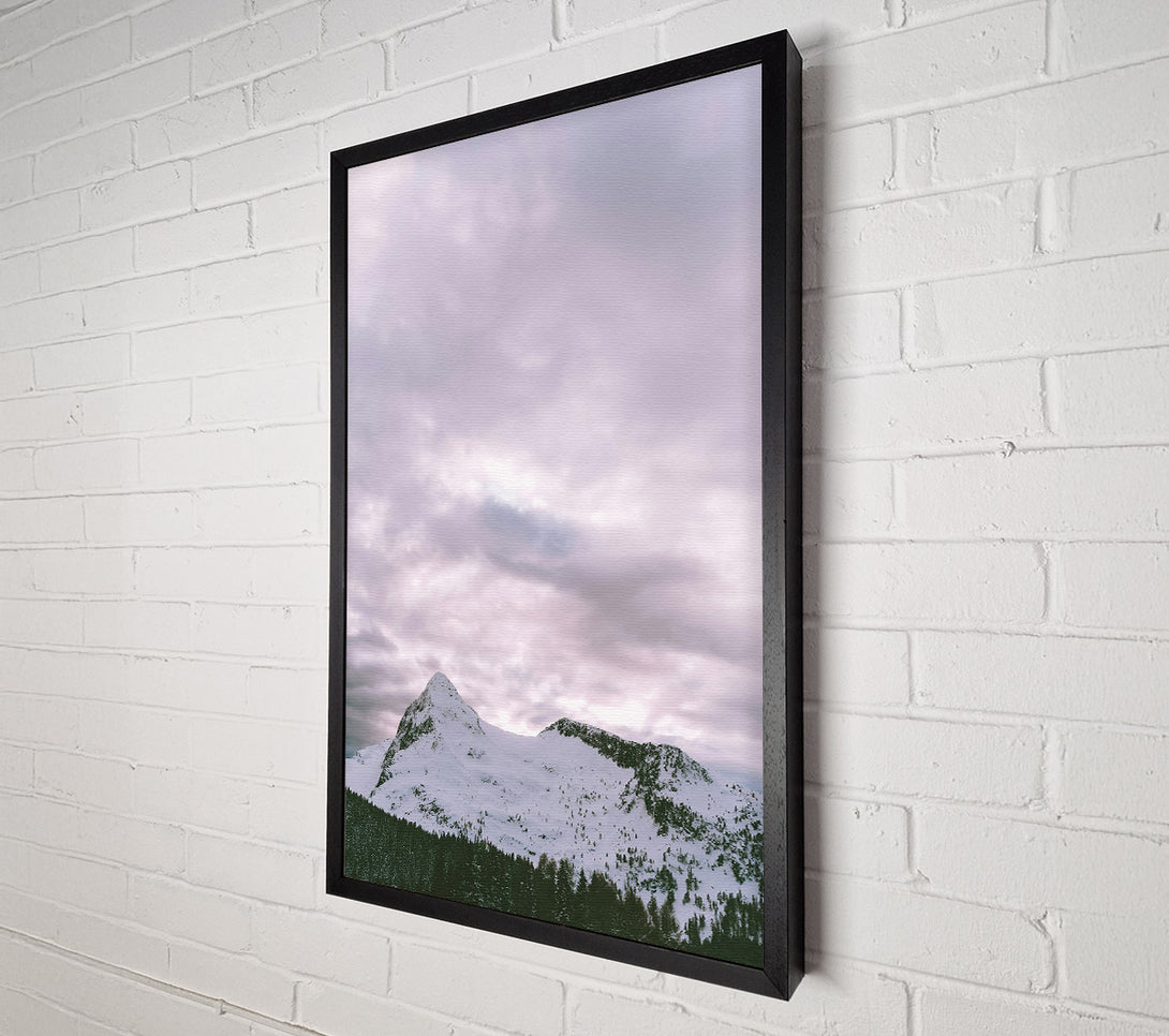  A Canvas Print of Pale Peaks Under Gray Skies Canvas Wall Art