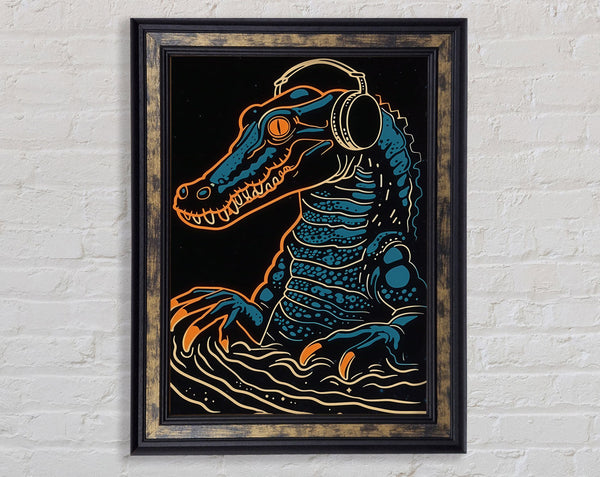 Dj Croc Framed Print