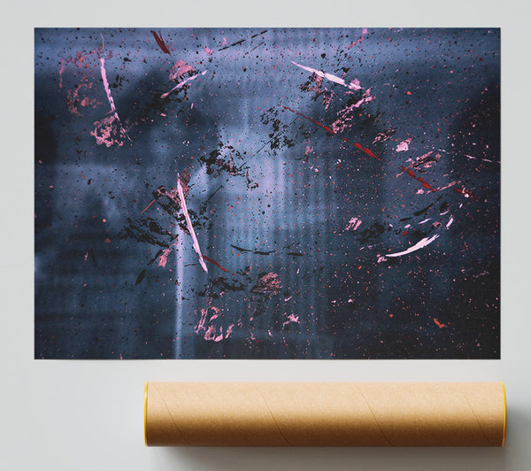Blue Night Splashes Poster