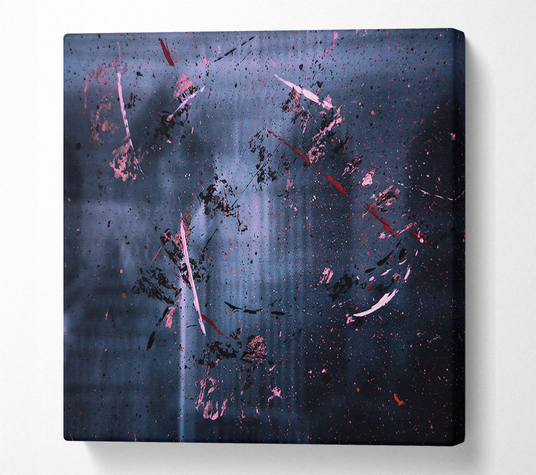  A Canvas Print of Blue Night Splashes Canvas Wall Art