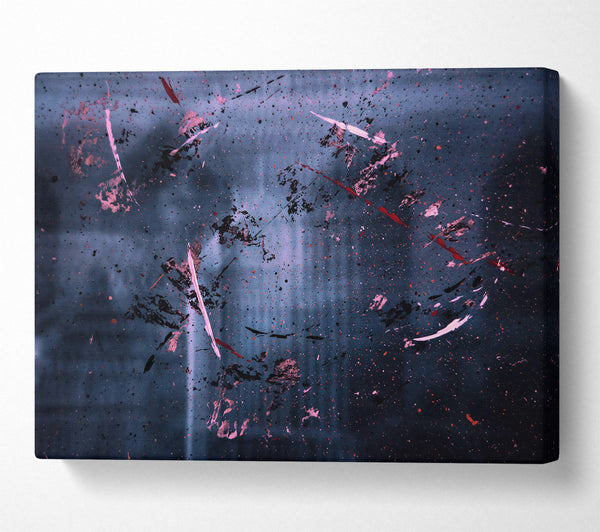  A Canvas Print of Blue Night Splashes Canvas Wall Art