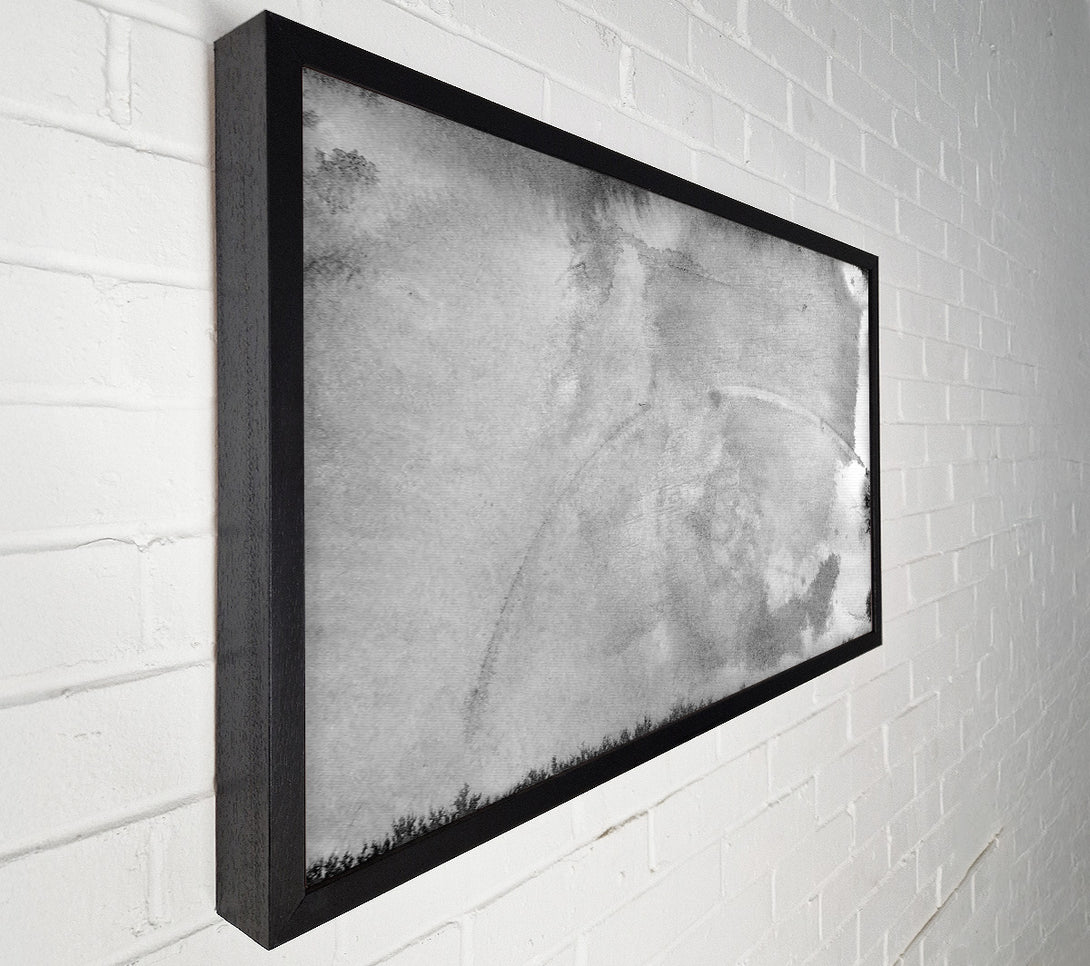  A Canvas Print of Silver Ink Stains Canvas Print