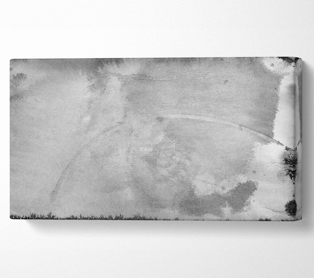 A Canvas Print of Silver Ink Stains Canvas Print