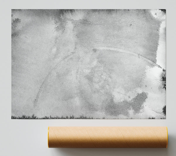 Silver Ink Stains Print