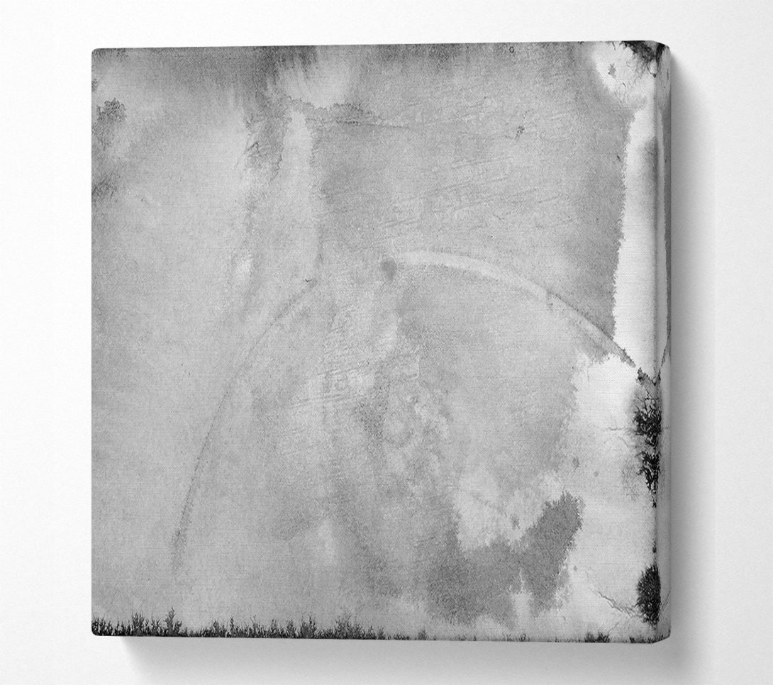  A Canvas Print of Silver Ink Stains Canvas Print