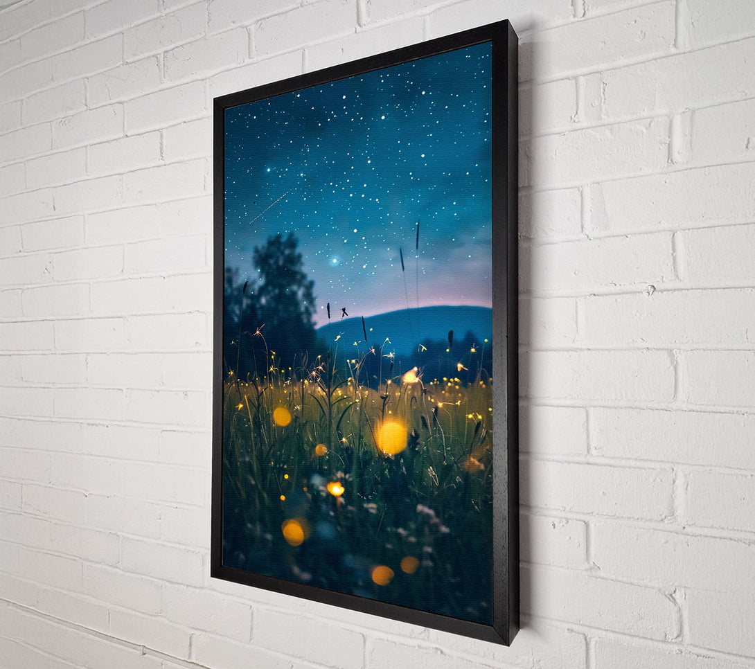  A Canvas Print of Blue Nightglow Field Canvas Art