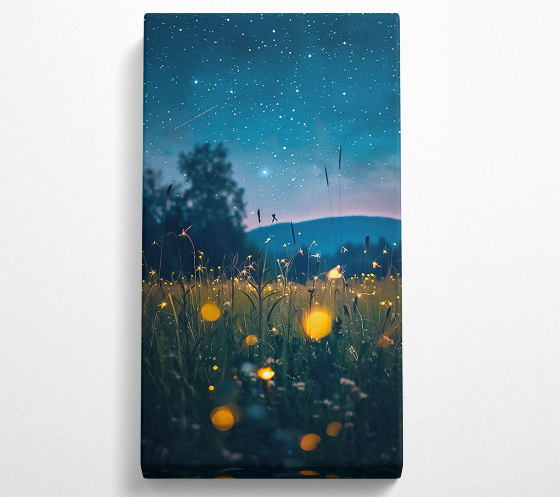  A Canvas Print of Blue Nightglow Field Canvas Art
