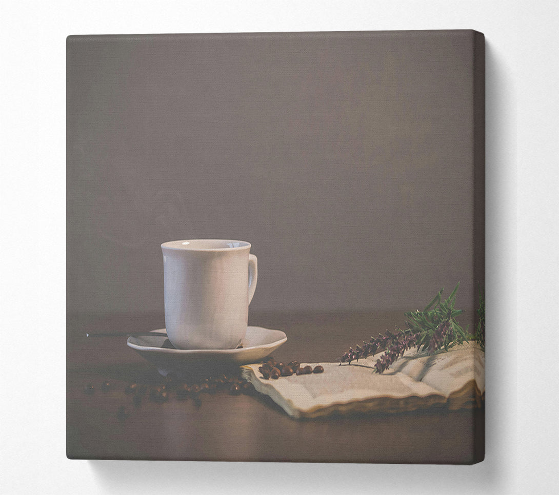  A Canvas Print of Brown Coffee Steam Canvas Wall Art