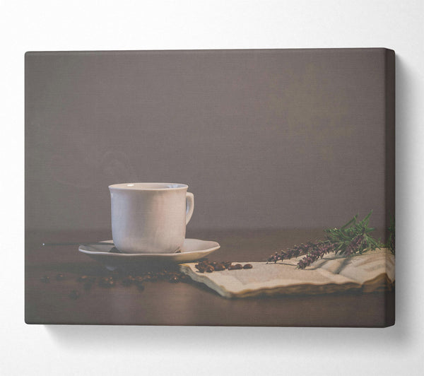  A Canvas Print of Brown Coffee Steam Canvas Wall Art