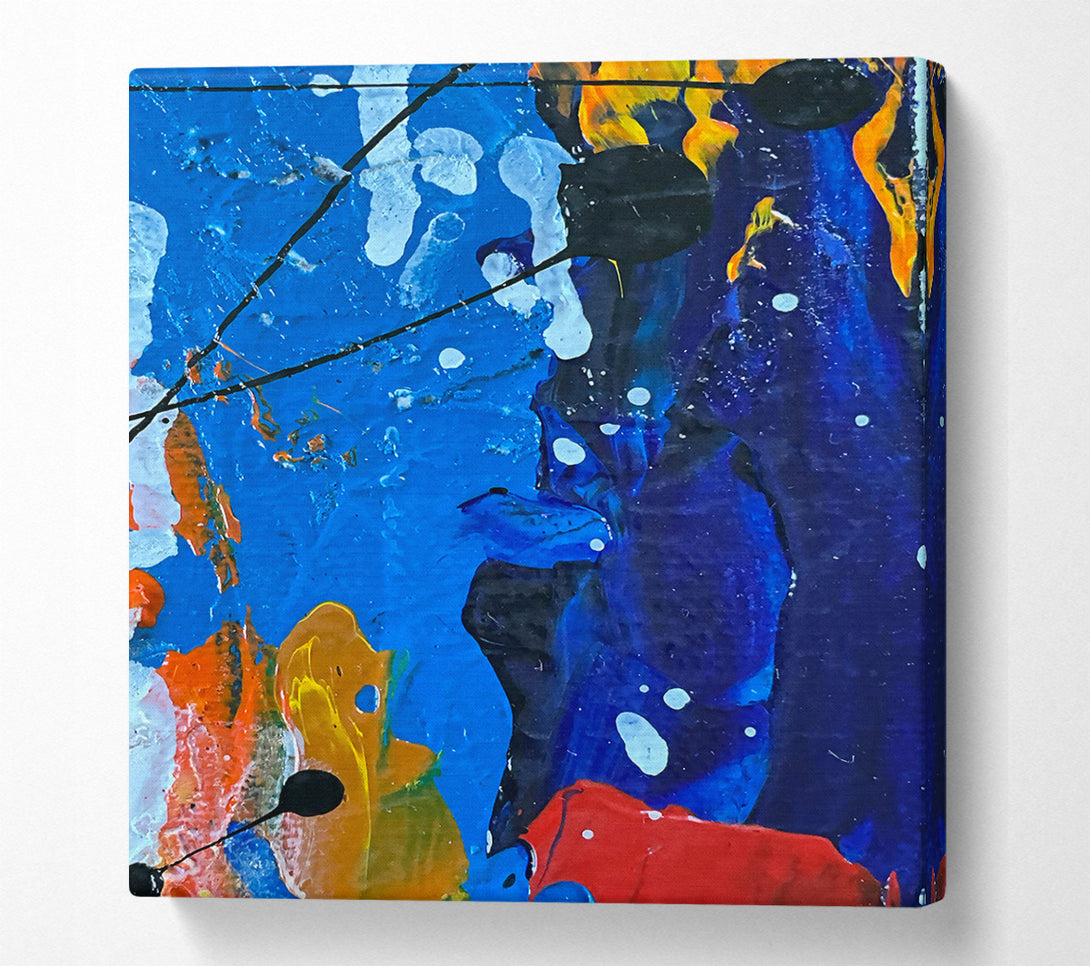  A Canvas Print of Azure Abstract Escape Canvas Art