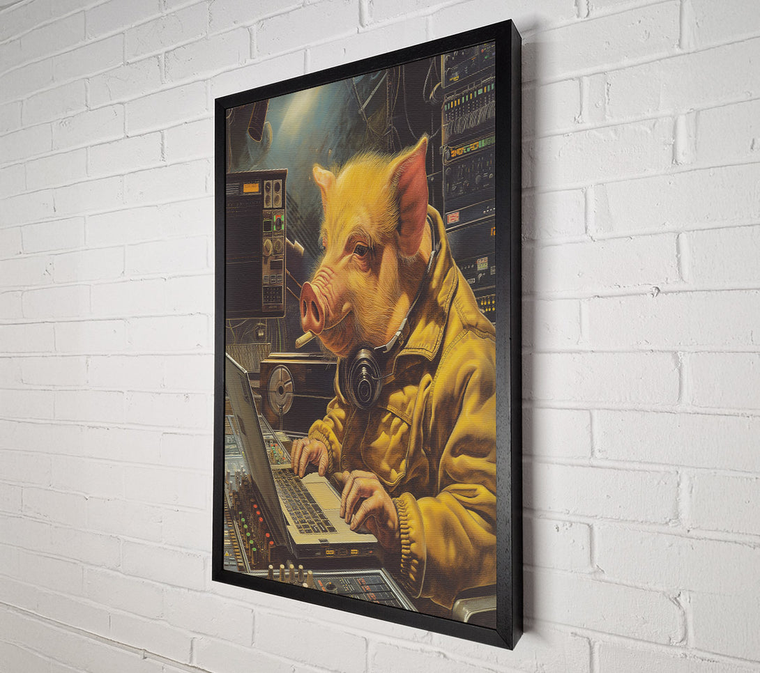  A Canvas Print of Dj Pig Canvas Print
