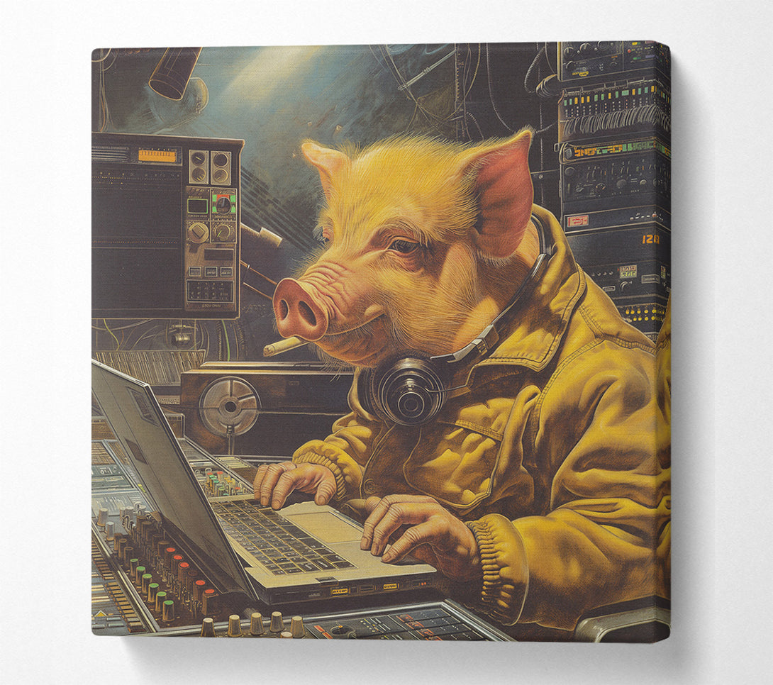  A Canvas Print of Dj Pig Canvas Print