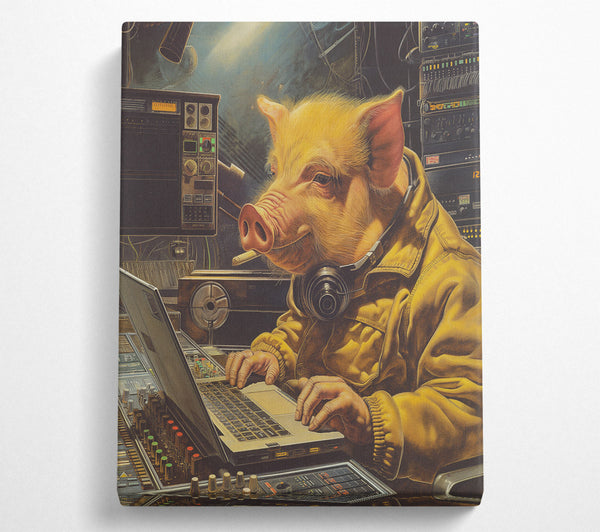  A Canvas Print of Dj Pig Canvas Print