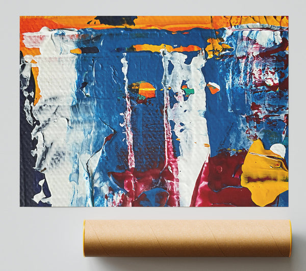 Blue Splashes Of Color Print
