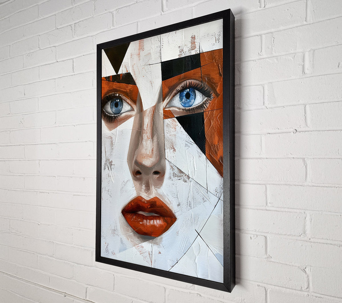  A Canvas Print of Orange Abstract Portrait Canvas Art