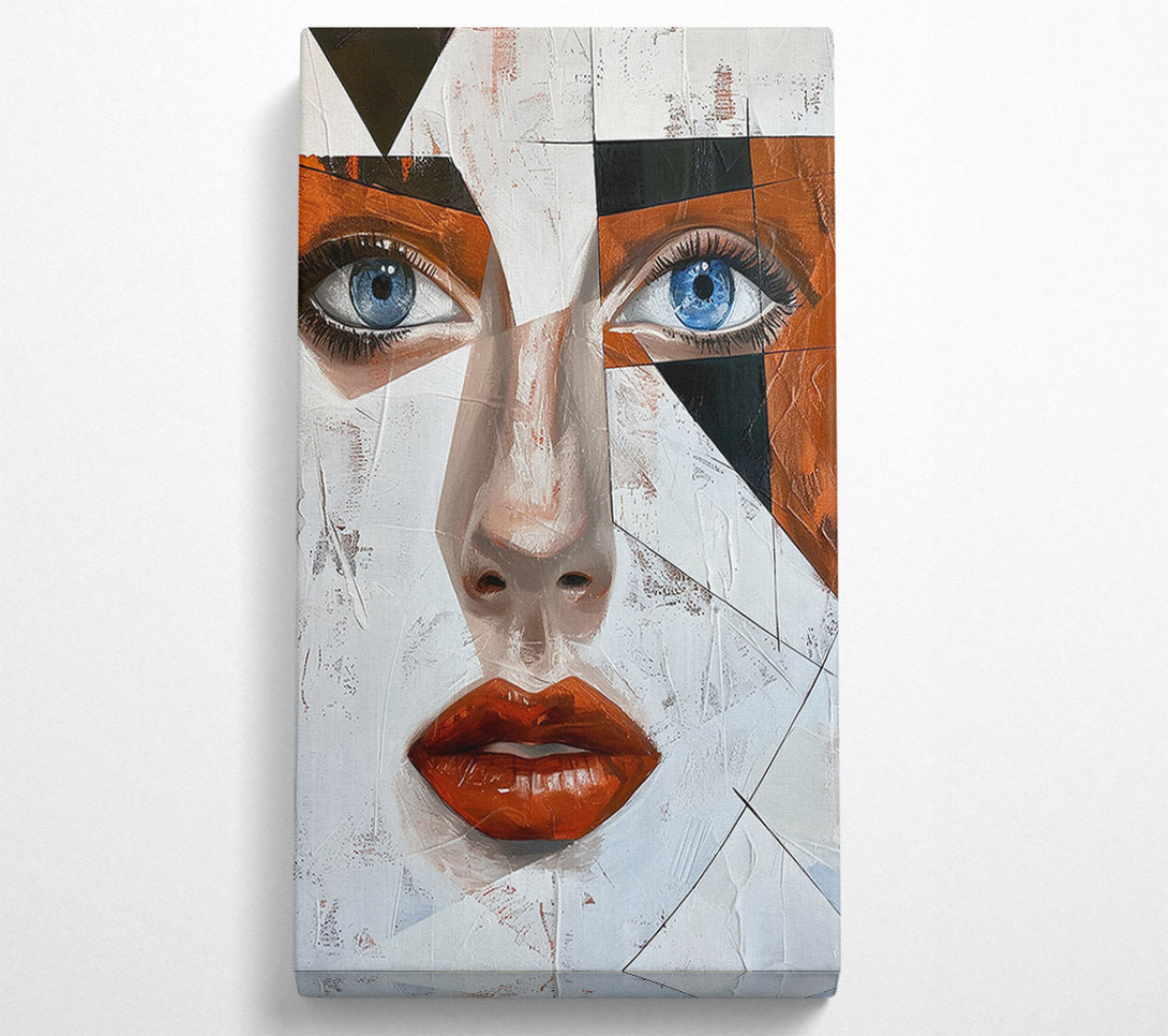  A Canvas Print of Orange Abstract Portrait Canvas Art