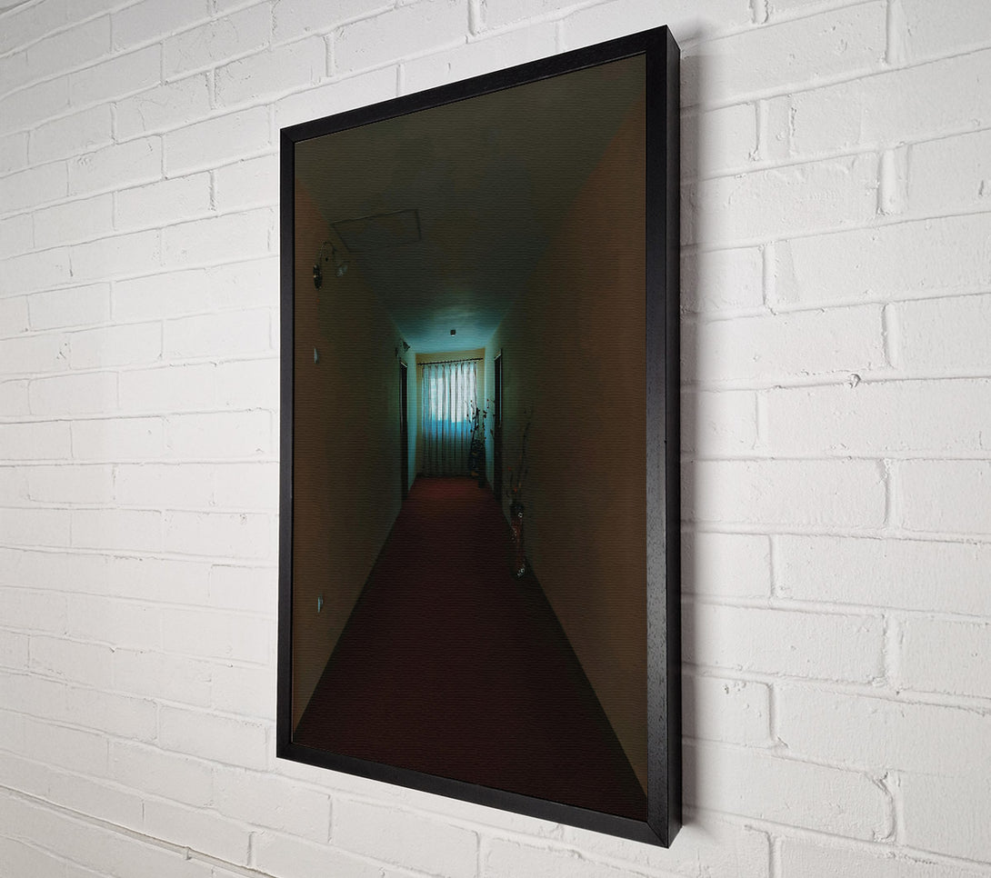  A Canvas Print of Blue Light Corridor Canvas Wall Art