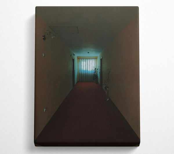  A Canvas Print of Blue Light Corridor Canvas Wall Art