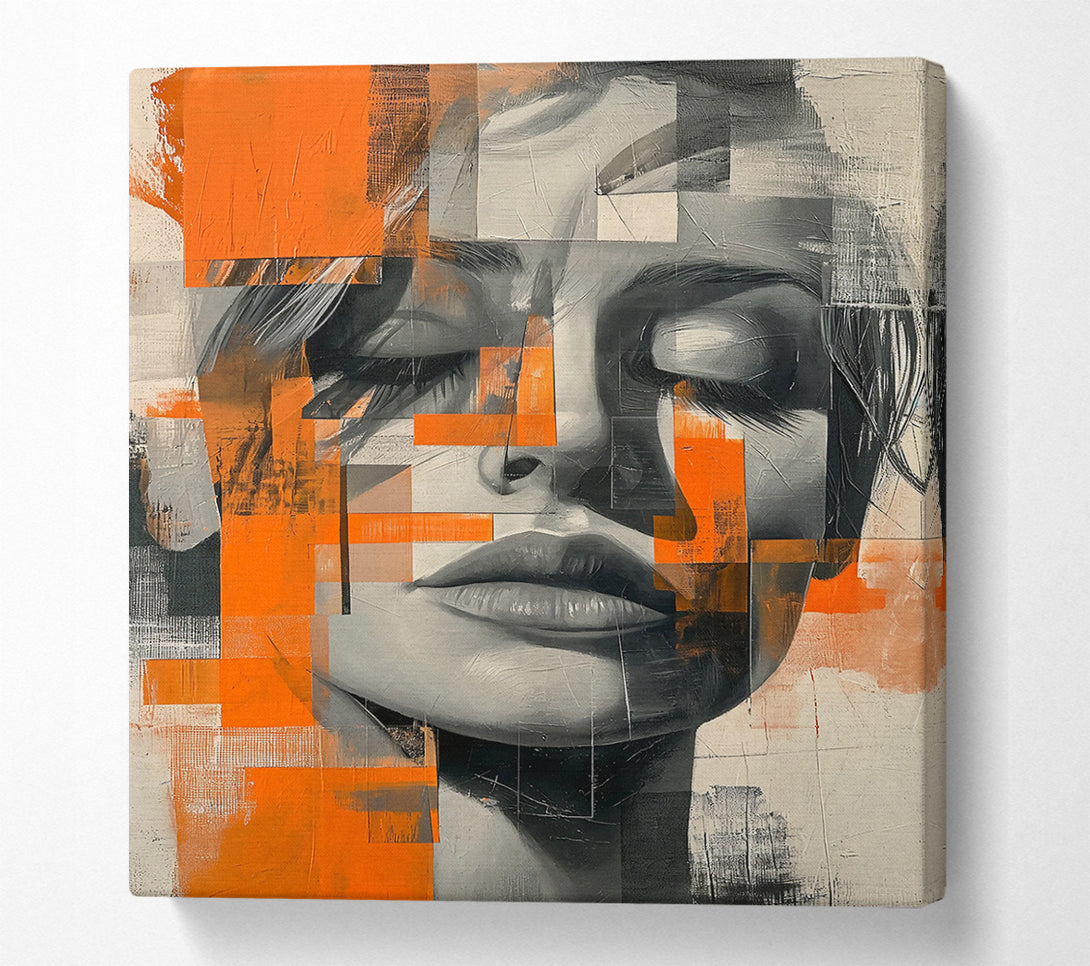  A Canvas Print of Orange Dream Portrait Canvas Art