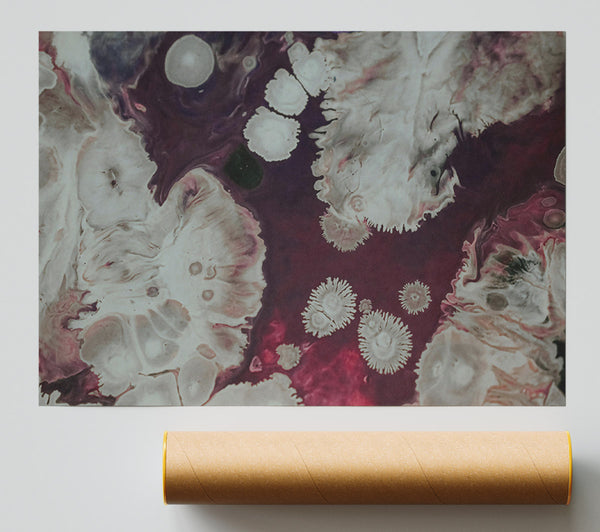 Crimson Abstract Dreams Poster