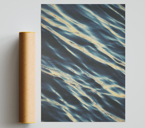 Teal Water Ripples Print