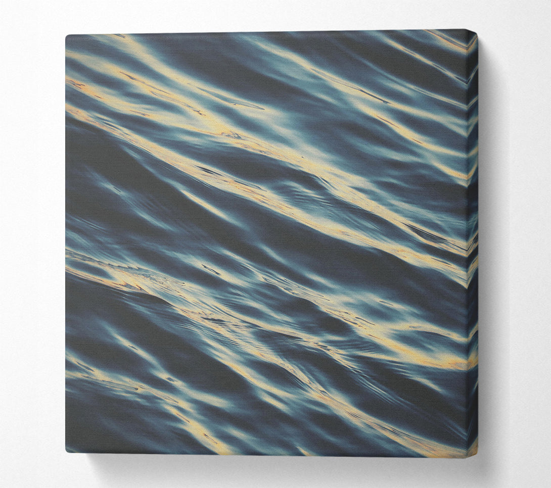  A Canvas Print of Teal Water Ripples Canvas Wall Art