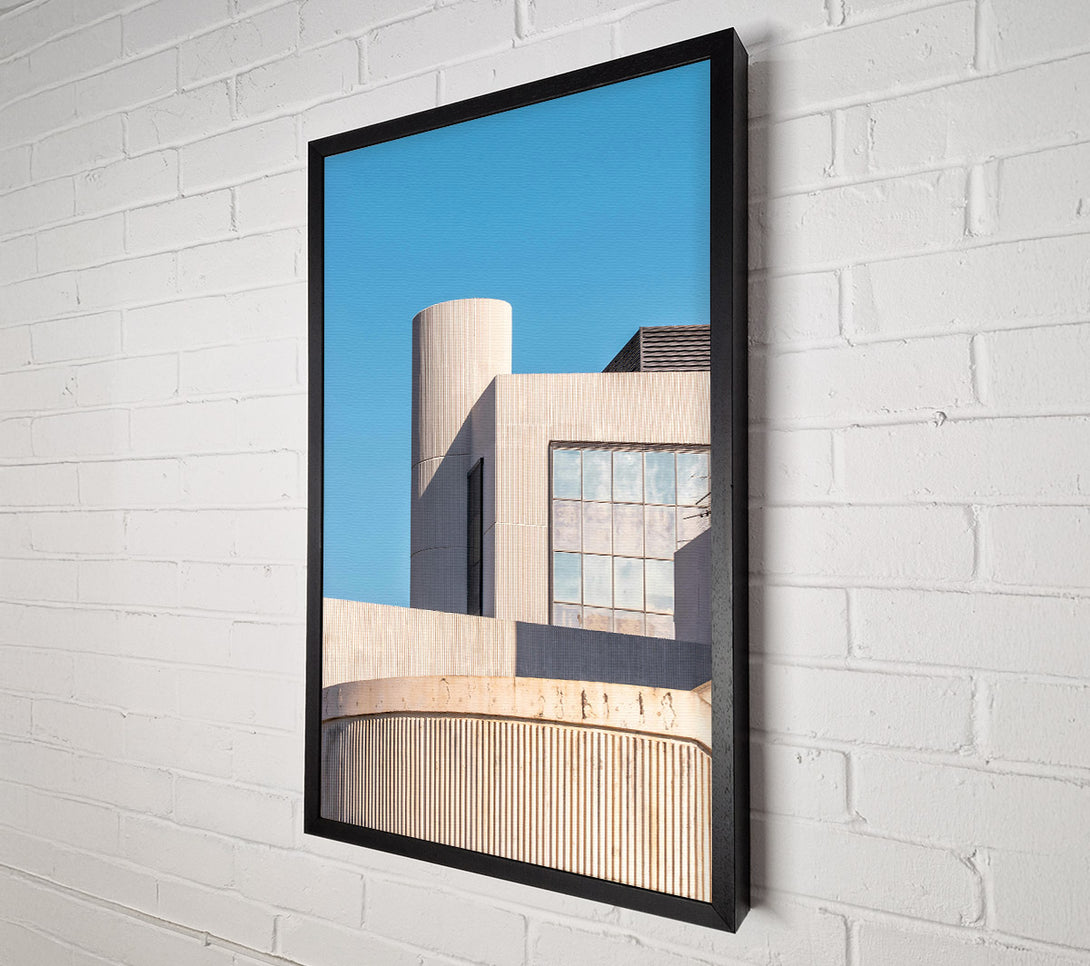  A Canvas Print of Cream Concrete Geometry Canvas Print
