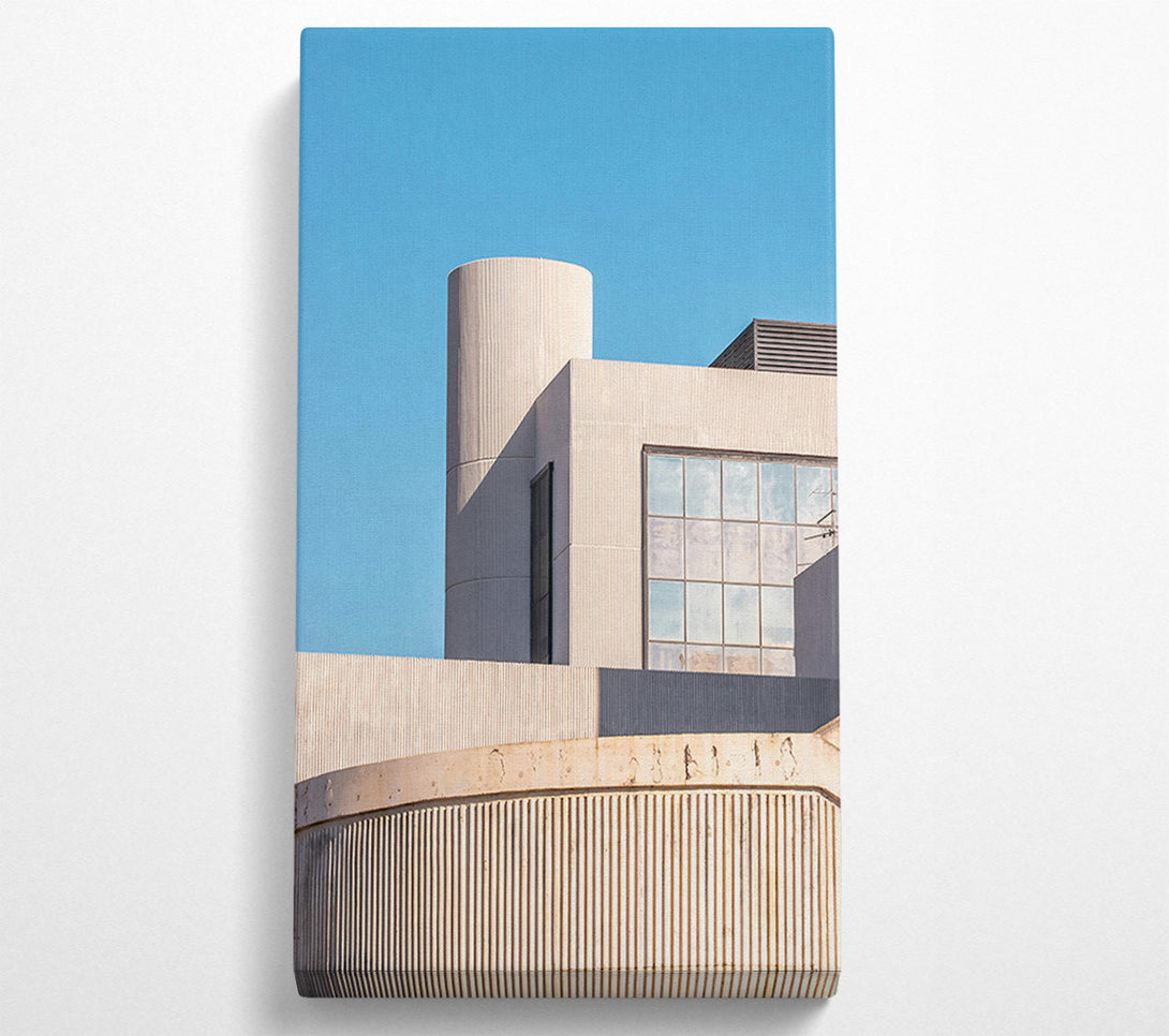  A Canvas Print of Cream Concrete Geometry Canvas Print