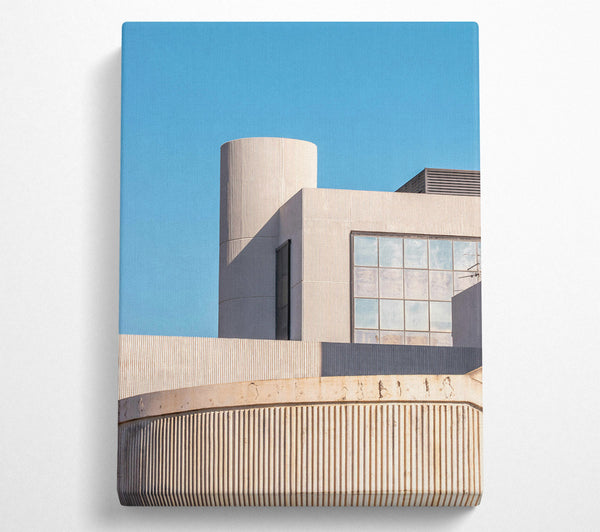  A Canvas Print of Cream Concrete Geometry Canvas Print